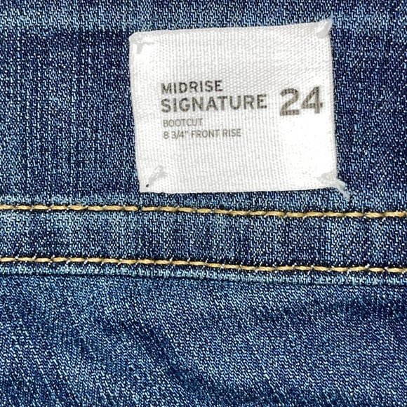 Hudson Mid Rise Signature Blue Denim Boot Cut Jeans Size 24 - Picture 10 of 16